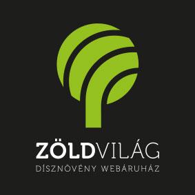 Zöldvilág Dísznövény Webáruház kapcsolat logo black&white